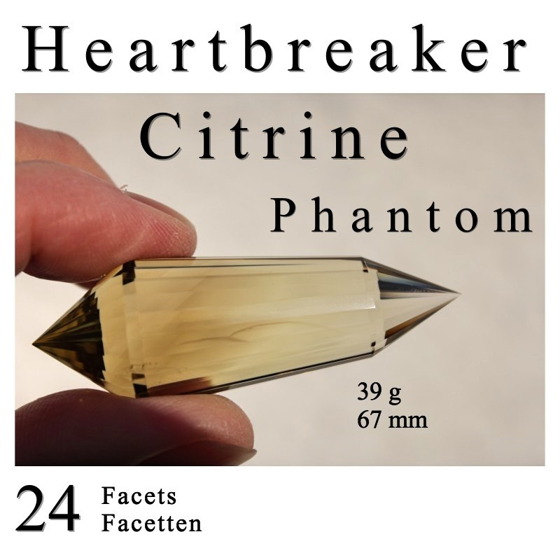 Heartbreaker Citrine 24 Facet Phi-Crystal