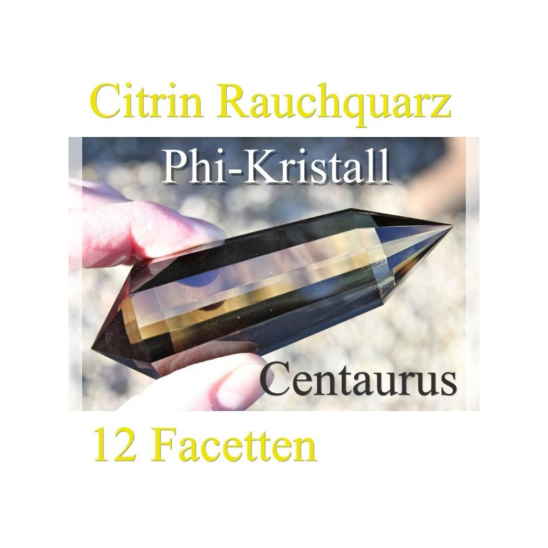 Centaurus Smoky Quartz Citrine Phi Crystal