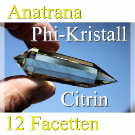 Anatrana Citrin Phi-Kristall mit Phantomen