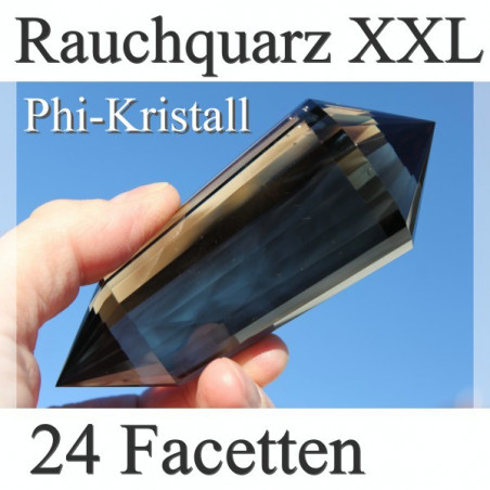 XXL Smokey Quartz 24 Facet Phi Crystal