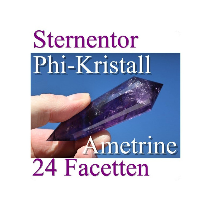 Ametrin Stargate 24 Facet Phi Crystal