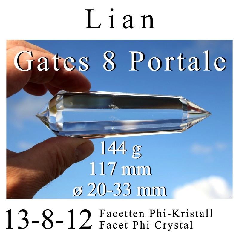 Lian 8 Gate Phi Crystal 13-8-12 Facets