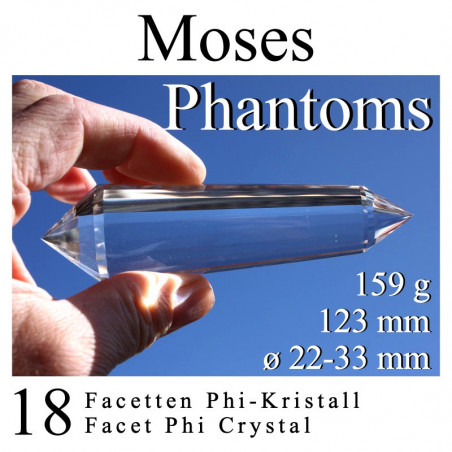 Moses 18 Facet Phi Crystal with Phantoms