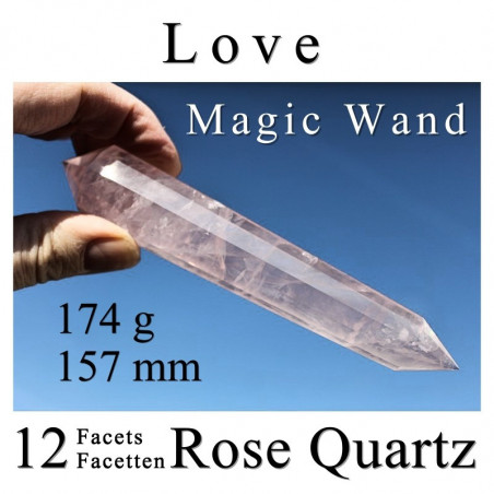 Rose-Quartz Magic Wand Love Phi-Crystal
