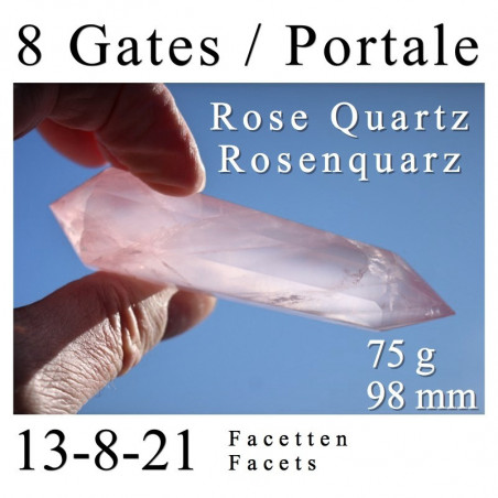 Rose-Quartz 8 Gates Phi-Crystal