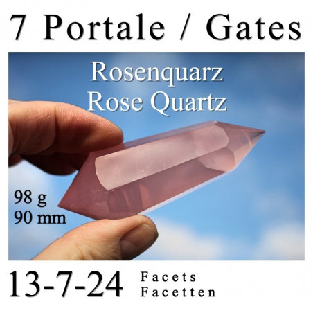 7 Portale Rosenquarz Phi-Kristall