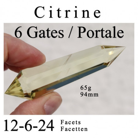 Citrine 6 Gate Phi-Crystal