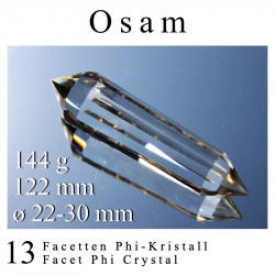 Osam 13 Facet Light Smoky Phi Crystal