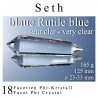 Seth 18 Facetten Phi-Kristall mit blauen Rutilen