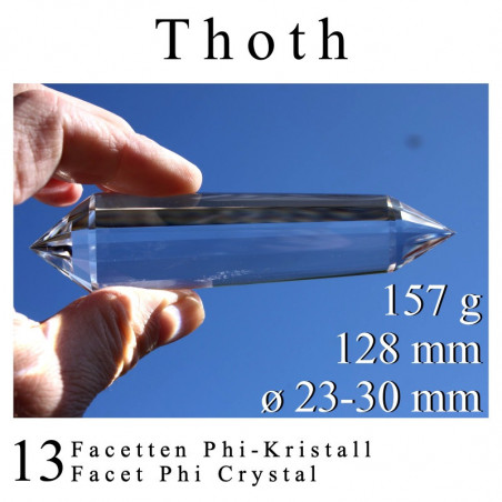 Thoth 13 Facet Phi Crystal