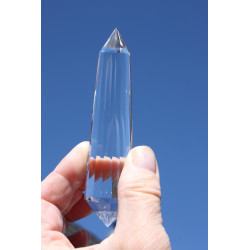 Angel 18 Facetten Phi-Kristall mit blauen Rutilen