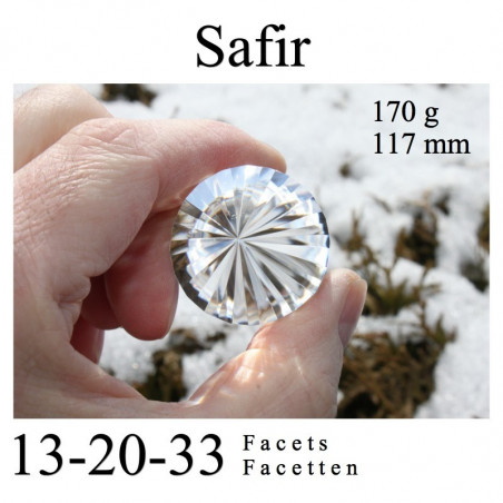 Safir 13-20-33 Facetten Phi Kristall