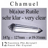 Chamuel 12 Facetten Phi-Kristall mit blauen Rutilen
