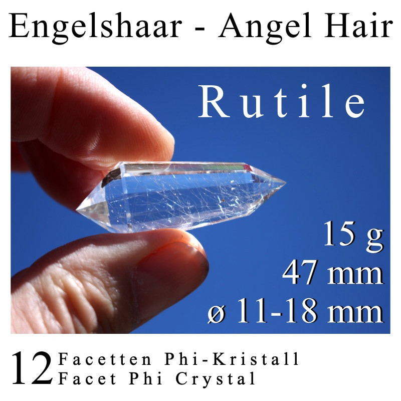 Angel Hair 12 Facet Phi Crystal