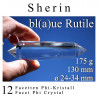 Sherin 12 Facetten Phi-Kristall mit blauen Rutilen