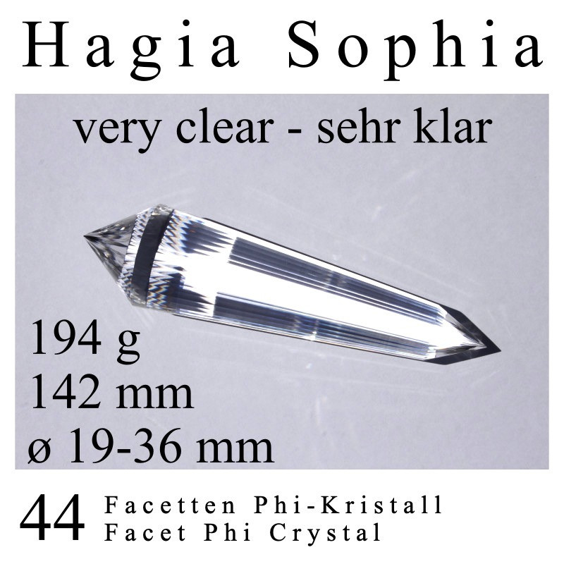 Hagia Sophia 44 Facet Phi Crystal