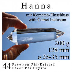 Hanna 44 Facet Phi Crystal with Comet Inclusion