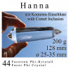 Hanna 44 Facetten Phi-Kristall mit Kometen-Einschluss