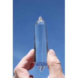 Narrar 33 Facetten Phi-Kristall mit blauen Rutilen