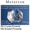 Metatron Pyramide 8-seitig mit Krone und Basis 304g