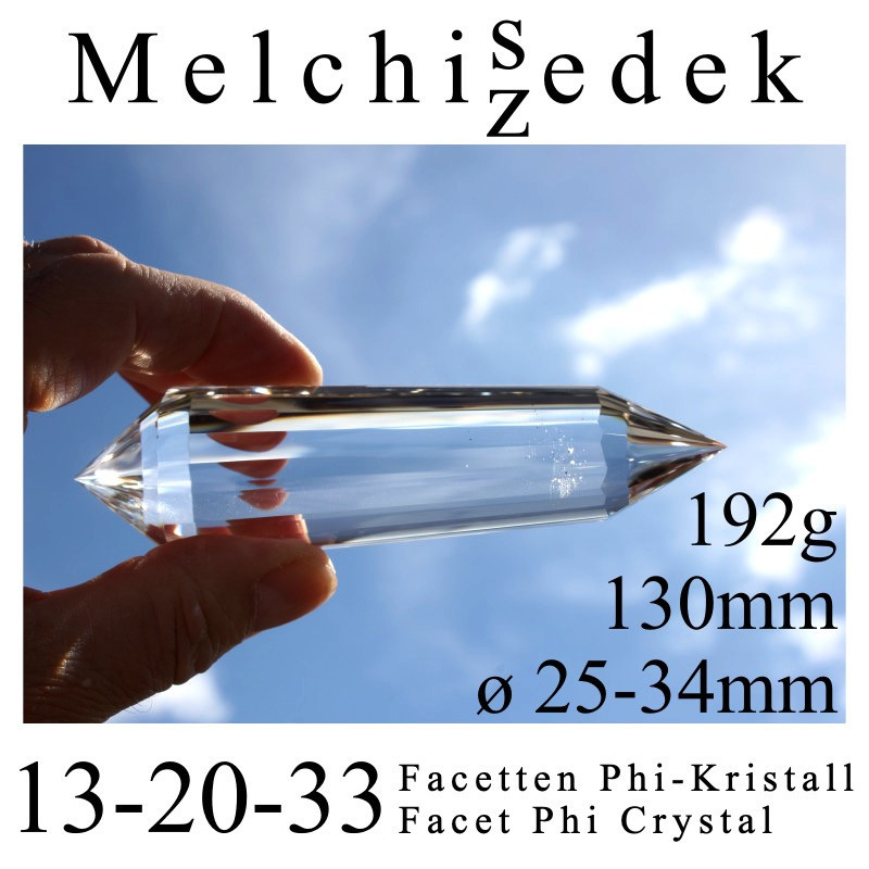 Melchisedek 13-20-33 Facetten Phi Kristall 192g