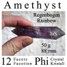 Amethyst Phi-Kristall Regenbogen