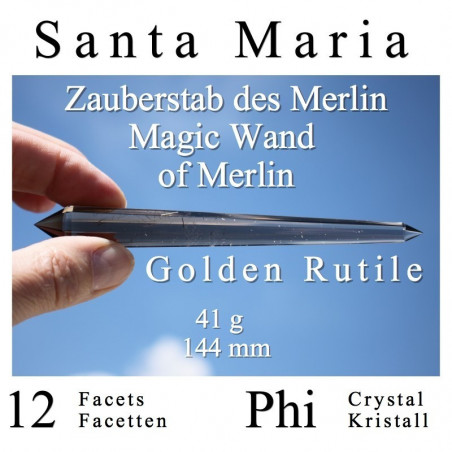 Santa Maria Zauberstab des Merlin, Phi Kristall 12 Facetten