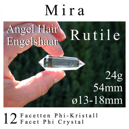 Mira 12 Facetten Phi-Kristall Engelshaar Rutile