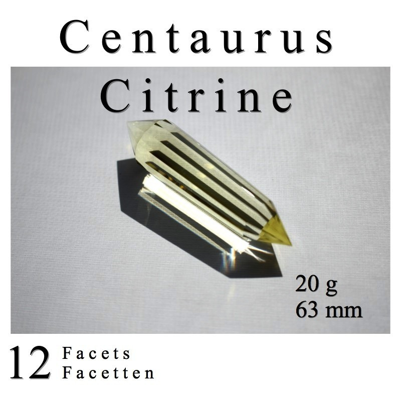 Centaurus Citrin 12 Facetten Phi-Kristall