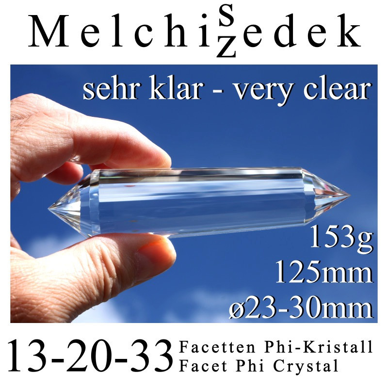 Melchizedek 13-20-33 Facet Phi Crystal 153g