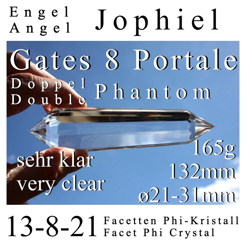 Angel Jophiel 8 Gate Phi Crystal with double Phantom