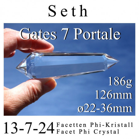 Seth 7 Portale Phi-Kristall mit blauen Rutilen