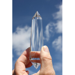 Melchizedek 13-20-33 Facet Phi Crystal with blue rutile
