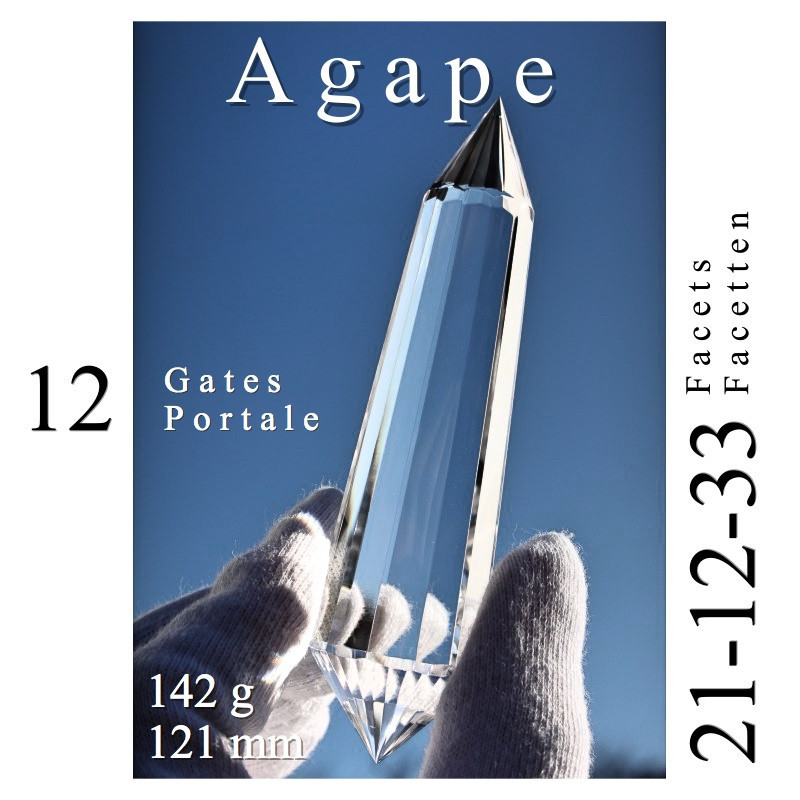 Agape 12 Gate Phi Crystal with Phantoms