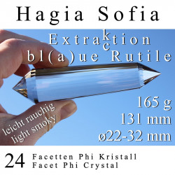 Hagia Sofia 24 Facetten Phi-Kristall leicht rauchig