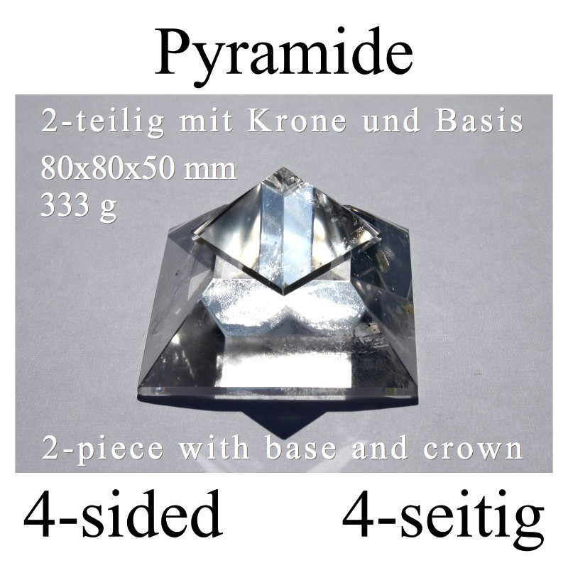 Pyramide 4-seitig mit Krone und Basis