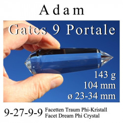 Adam 9 Gate Dream Phi Crystal with 9-27-9-9 Facets