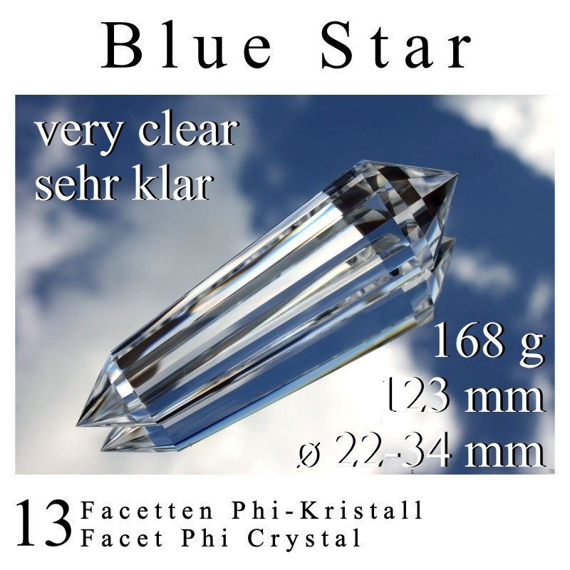 Blue Star 13 Facetten Phi-Kristall