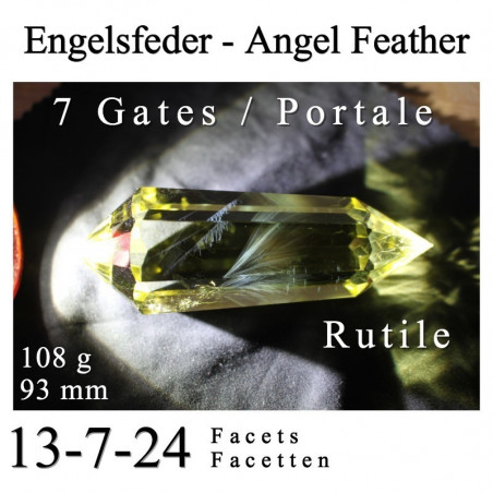 Angel Feather 7 Gates citrine Phi-Crystal