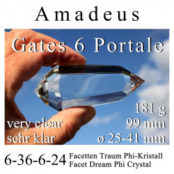 Amadeus 6 Gate Dream Phi Crystal with 6-36-6-24 Facets