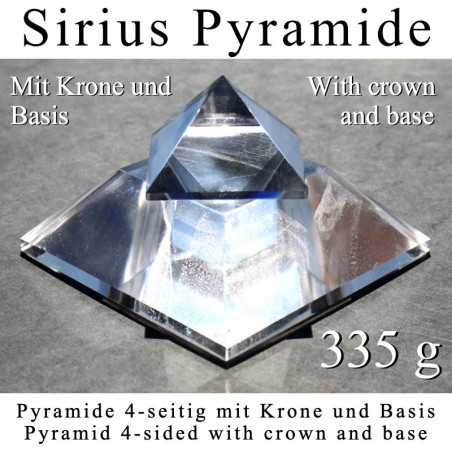 Sirius Pyramide 4-seitig mit Krone und Basis 335g
