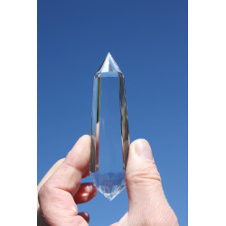 Gandalf 9 Gate Dream Phi Crystal with 9-27-9-9 Facets blue Rutile