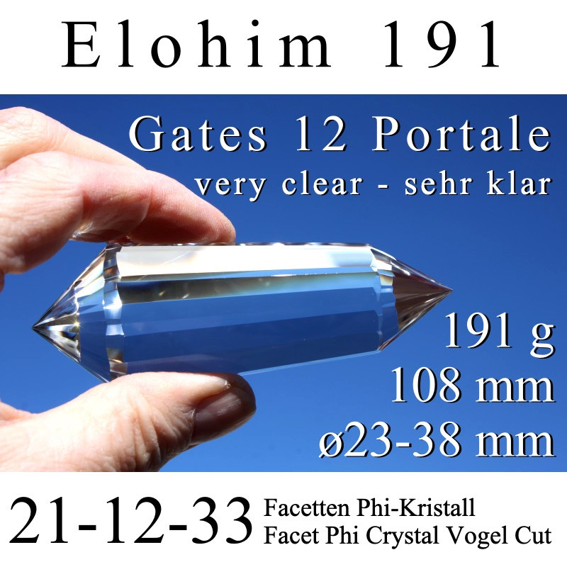 Elohim 12 Gate Phi Crystal 191g