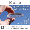 Maria 12 Facetten Phi-Kristall Engelshaar Rutile Vogel Cut