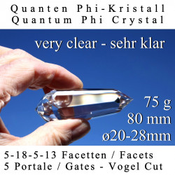 Quanten 5-18-5-13 Facetten Phi-Kristall  Vogel Cut