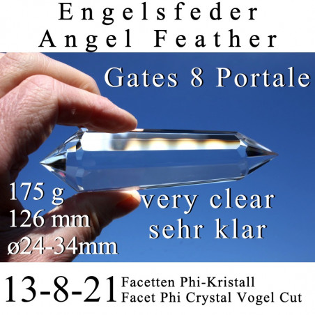Vogel Cut Angel Feather Phi Crystal 8 Gates 175g