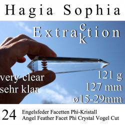 Engelsfeder 24 Facetten Phi-Kristall Hagia Sophia Vogel Cut
