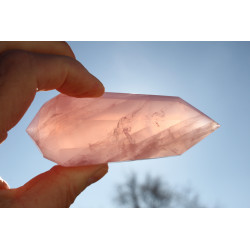 Timote Rosequartz 9 Gate Dream Phi Crystal with 9-27-9-9 Facets