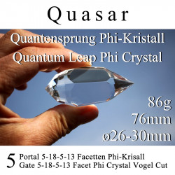 Quasar Quantensprung Phi-Kristall 86g Vogel Cut