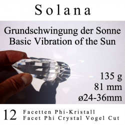 Solana 12 Facetten Phi-Kristall stehend 135g Vogel Cut